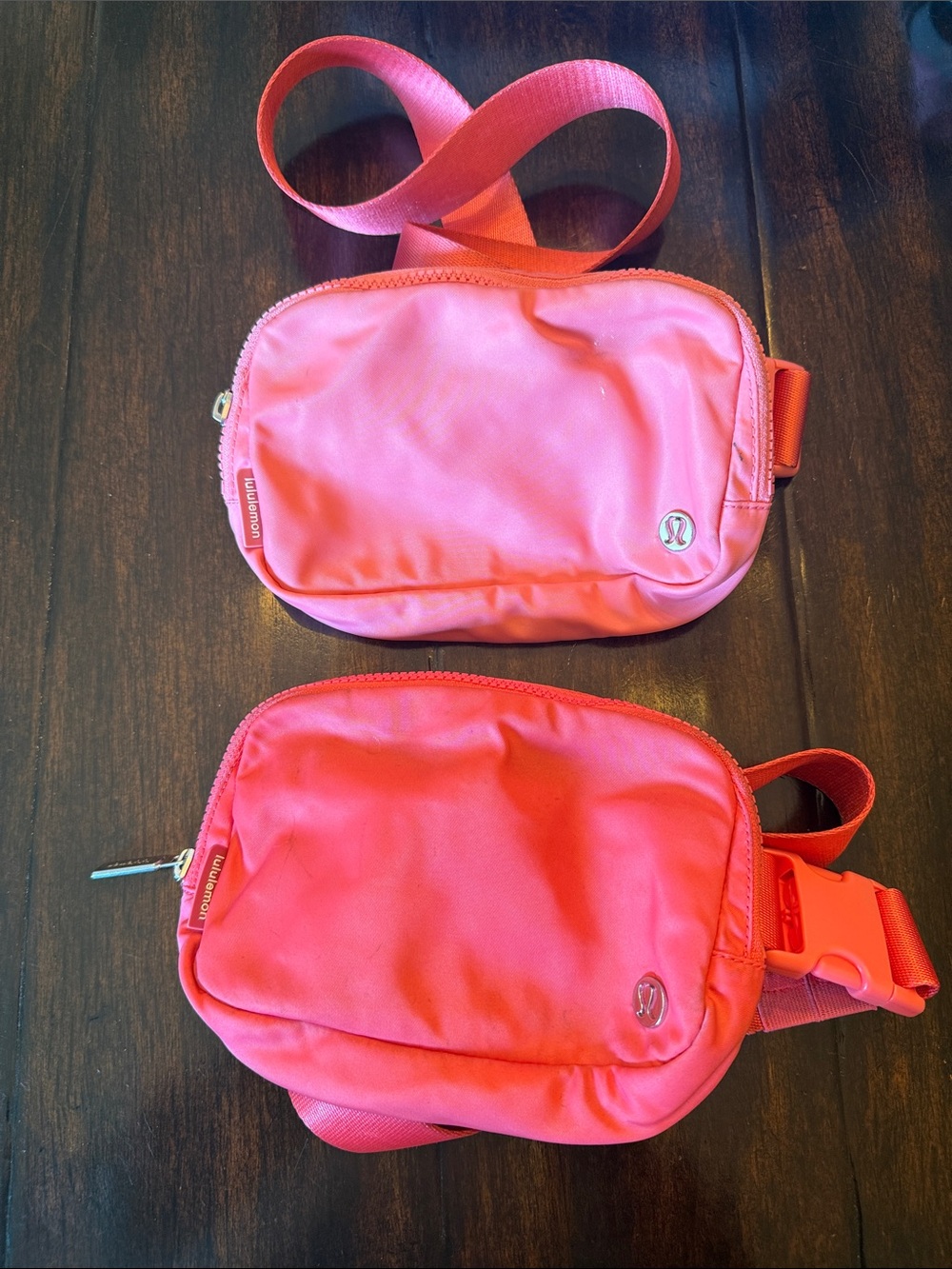 lululemon athletica Coral Pink Crossbody Belt Bags (Set of 2)